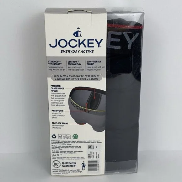 Jockey NEW Men's M Chafe Proof Pouch 8.5" Inseam Microfiber Boxer Briefs 3-Pack - Picture 6 of 6